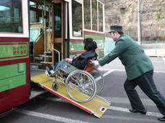 車いすの乗り込み